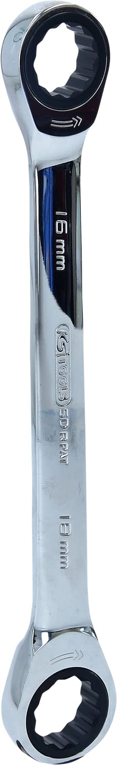 KS Tools 503.4506 16 x 18mm GearPlus Double Ring Ratchet Spanner