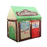 Kids Play Tent for Boys and Girls - Indoor / Outdoor Pop-Up Tent Playhouse, Roll-Up Doors and Window and Removable Floor Panel (Clubhouse)