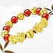 SMART DK Feng Shui Red Agate Wealth Porsperity 12mm Beads Bracelet with Pi Xiu/Pi Yao, Attract Wealth and Good Luck, Gift Box Included (red)