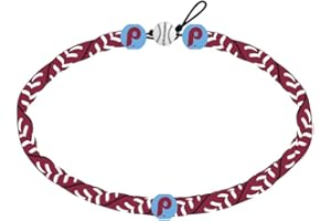 GAMEWEAR MLB Philadelphia Phillies Retro P Logo Team Color Frozen Rope Baseball Necklace