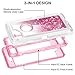 JAKPAK iPhone 6 Case, iPhone 6S Case Shockproof Glitter Flowing Liquid Bling Sparkle Cover for Girl Woman Heavy Duty Full Body Protective Shell for iPhone 6S iPhone 6 4.7 inches Pink