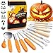 D-FantiX Halloween Pumpkin Carving Kit, 13 Pieces Professional Stainless Steel Pumpkin Carving Tools Kit with Stencils and Carrying Case - Carve Sculpt Jack-O-Lanterns Halloween Decorations DIY
