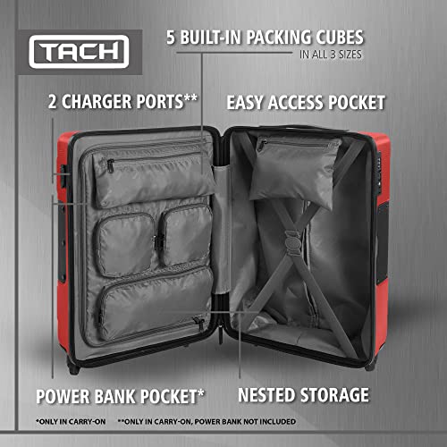Tach V3 3Piece Hardcase Connectable Luggage & Carryon Travel Bag Set