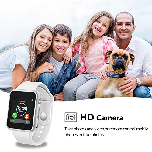 image for Nuoweike Smart Watch with Bluetooth Camera Music Player for IOS iPhone
