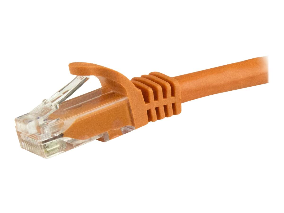 StarTech.com 1.5m CAT6 Ethernet Cable - Orange CAT 6 Gigabit Ethernet Wire -650MHz 100W PoE RJ45 UTP Network/Patch Cord Snagless w/Strain Relief Fluke Tested/Wiring is UL Certified/TIA (N6PATC150CMOR)