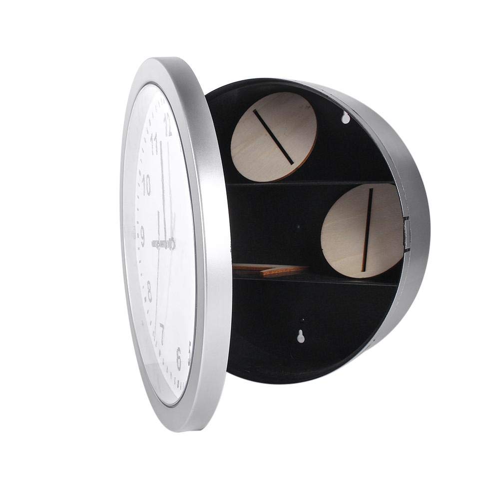 fasient Safe Wall Clock with Hidden Compartment, Safes Container Box for Valuables Gold Silver Jewellery Money, Secret Clock Storage Box