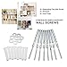 king do way Floating Shelf Bracket Shelf Pins,8pcs Hidden Shelf Brackets Blind Wall Shelf Hardware Metal Brackets Support Set (160mm)