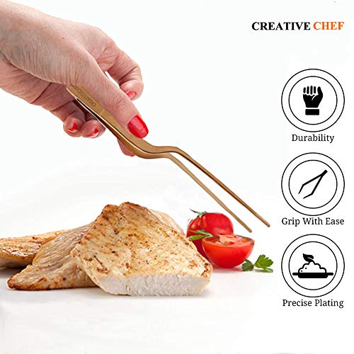 CREATIVECHEF 8 Inch Straight and Curved Stainless Steel Precision