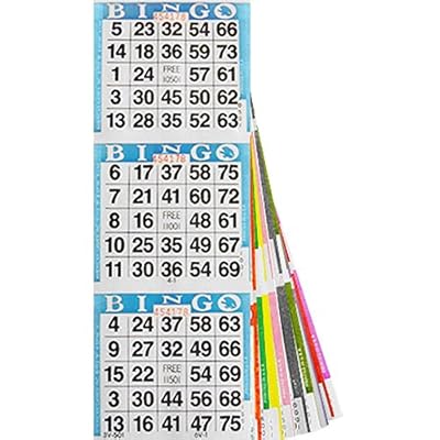 Bingo Cards Assorted 9 On 4 Bingo Paper Sheets UPC