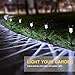 SUNNEST 12Pack Solar Lights Outdoor, Outdoor Garden Lights, Solar Pathway Lights, Outdoor Landscape Lighting for Lawn/Patio/Yard/Walkway/Driveway ST-3493 (Stainless Steel)