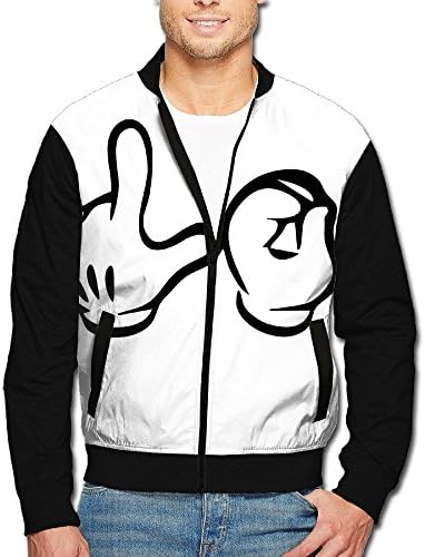 IIYAGZUUIA Boyfriend Jacket,cartoon Jacket,couple Jacket,girlfriend Jacket,lo Jacket Men's Stand Collar Cotton Classic Jacket Medium