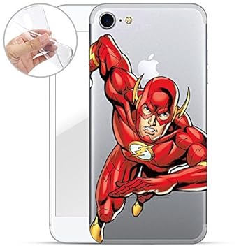 finoo | iPhone 7 Weiche flexible lizensierte Silikon-Handy-Hülle | Transparente TPU Cover Schale mit 'Justice League' Motiv |