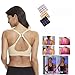 HOFISH Women's Wire Free Full Cups Nursing Maternity Bras Pregnant Breastfeeding Bra 3-Hooks Eye Adjustment 3PACK Black,Beige.Pink XL