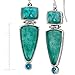Silpada 'True Colors' Compressed Turquoise and Quartzite Drop Earrings with Crystals in Sterling Silver
