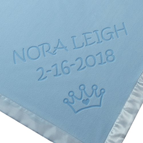 Custom Catch Princess Baby Blanket for Girls - Toddler Girl Crib Bedding, Receiving Blankets (Pink, Blue: 2 Text Lines)