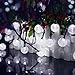 VMANOO Globe Battery Operated Timer String Lights 30 LED Bubble Crystal Ball Fairy Christmas Lighting Decor for Outdoor, Indoor, Garden, Patio, Bedroom Wedding Xmas Decorations (White)