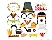 Photo Booth Props, Coxeer 20Pcs Photo Booth Props Kit DIY Kit Maple Leaf Turkey Thanksgiving Props