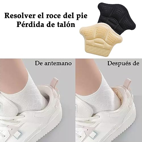 YEELEWO 12PCS Plantillas Para Zapatos, Almohadillas de Talón para Zapatos Sueltos, Plantillas para Zapatos Tacones Protector, Talonera autoadhesiva, Adecuado para calzado deportivo de hombre y mujer, zapatos de cuero, tacones altos, etc.