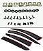 JDM 3D Style Smoked Clip-On Type Window Visor Rain Guard Compatible with 2015-2020 Honda HRV HR-V