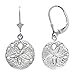 Honolulu Jewelry Company Sterling Silver Sand Dollar Beach Sea Star Leverback Earrings