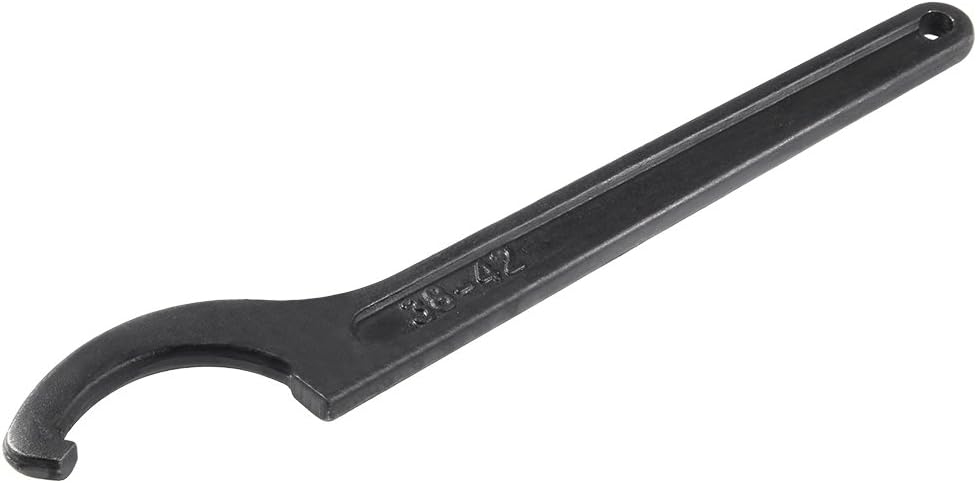 sourcing map C Hook Spanner Wrench Collet Chuck for 38-42mm Round Nut, Black