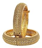 Ethnic Gorgeous Bollywood Fashion Gold Tone Polki Indian Bangles Traditional Jewelry (2.40)
