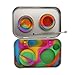 2-5ml Silicone Wax Container and Tools Container Jars Stainless Steel Wax discrete Tin With Extra Carrying Case (Rainbow)