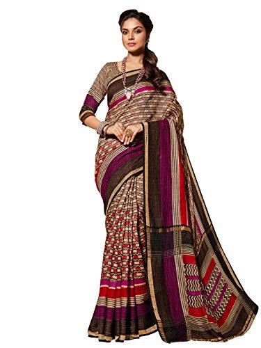 Shonaya Women's Printed Cotton Silk Multicolor Designer Saree With Unstitched Blouse Piece