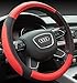 Mayco Bell Car Steering Wheel Cover 15 inch Comfort Durability Safety (Black Red)