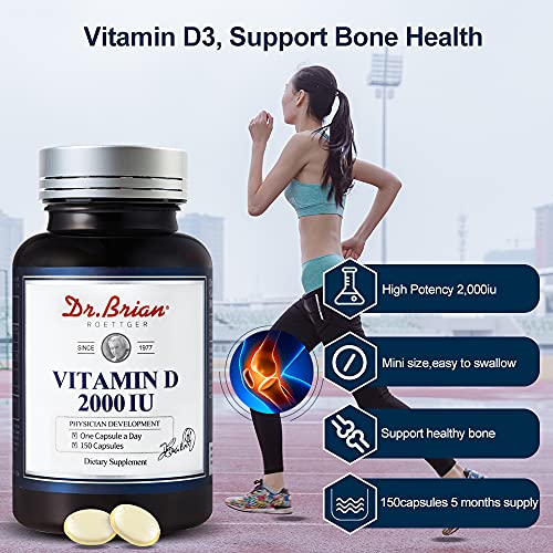 Dr. Brian Vitamin D3 2000 iu Softgels 150 Count High Potency Vitamin D