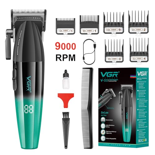 Vgr 003 Fresh Fade Haarschneidemaschine Professionelle Haarschneidemaschine Schnur/Kabellos Wiederaufladbare Haarschneidewerkzeuge mit LED-Anzeige, Ge