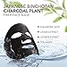 Charcoal Facial Mask Sheet, Face Mask Skin Care with Japanese activated carbon, Licorice Extract, Caviar Extract, Deep Cleaning Charcoal Face Masks for Women&Men (Pack of 10)