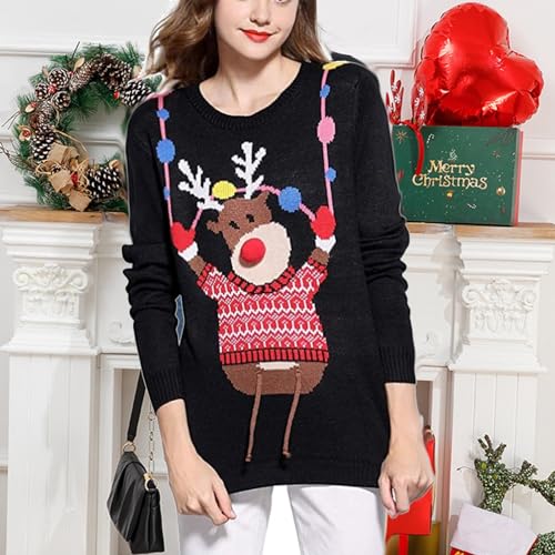 Merry Christmas Shirts Women Woman Clothes Christmas Sweaters for