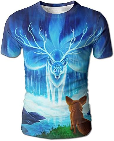 Male A Crafty and Villainous Person Simple Short Sleeve Shirt Fashion Printed T-Shirt Casual Blouse