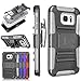 Galaxy S7 Edge Case, TILL [Knight Armor] Heavy Duty Full-body Rugged Holster Resilient Protective Case [Belt Swivel Clip][Kickstand] Combo Cover Shell For Samsung Galaxy S7 Edge G935 All Models [Gray]