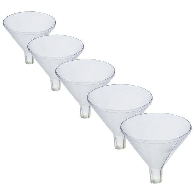 Conical Clear Plastic Sand Funnels, Funnel Cup Diameter 40mm and Easy