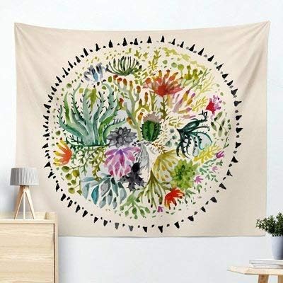 Amazon Com Qanter Cactus Tapestry Urban Outfitters Black And