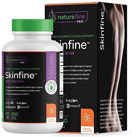 Skin & Anti-Aging Dietary Supplement Great for Hair Growth | Maximum Strength (5000mcg) Biotin for Healthy Hair, Skin & Nails and Skin Care | Clinically Formulated | 60 Veggie Capsules | SkinFine
