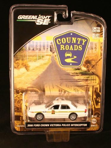 2008 FORD CROWN VICTORIA POLICE INTERCEPTOR * COUNTY ROADS SERIES 6 * 2011 Greenlight 1:64 Scale Limited Edition Die-Cast Vehicle