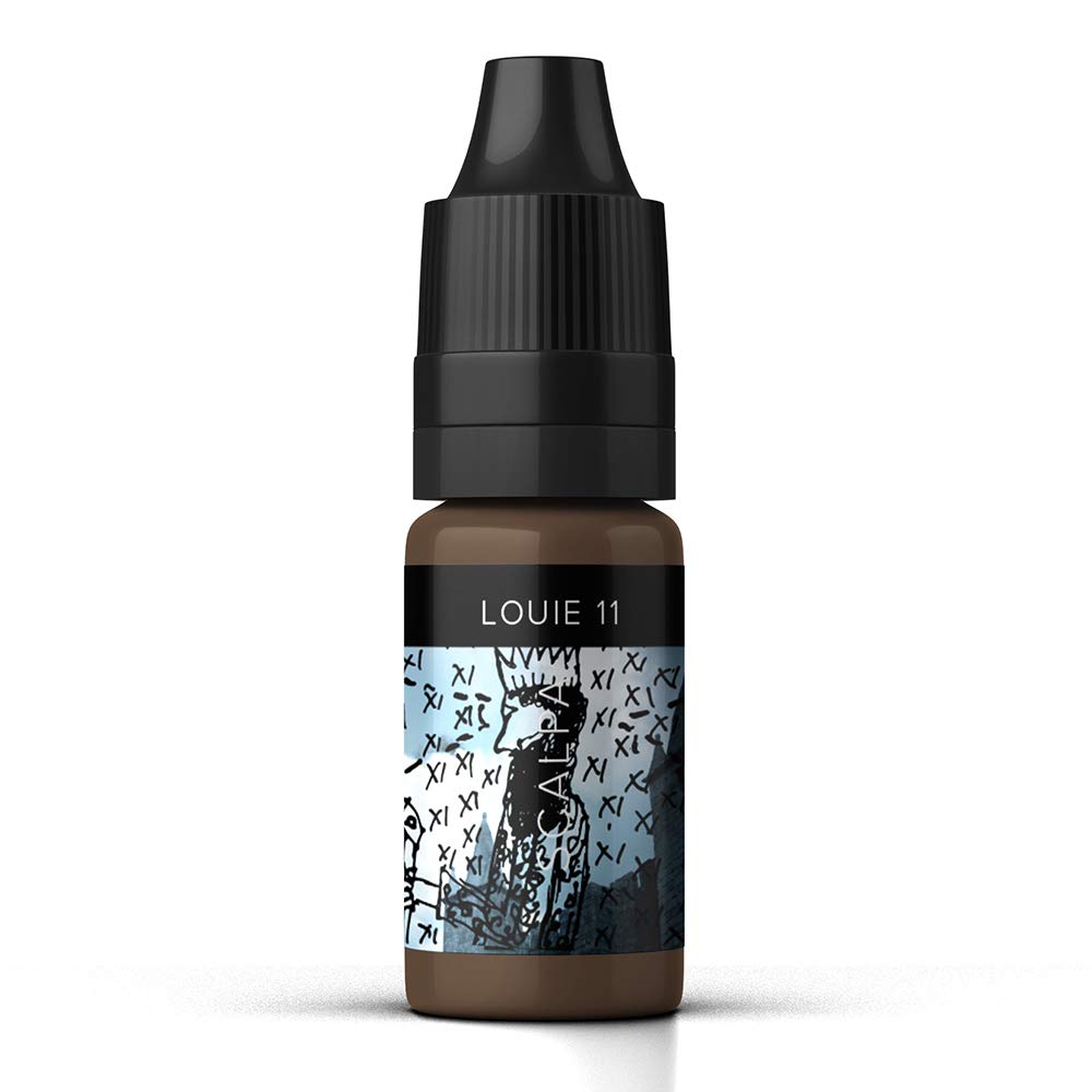 SCALPA Superior Microblading Pigment for Eyebrows / Brows, Louie 11 (Heavy Olive Brown), Permanent Makeup Tattoo Ink, 10ml