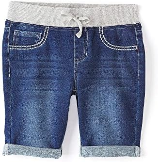 Miss Attitude Girls' 7-16 Knit Waist Denim Bermuda Shorts 16