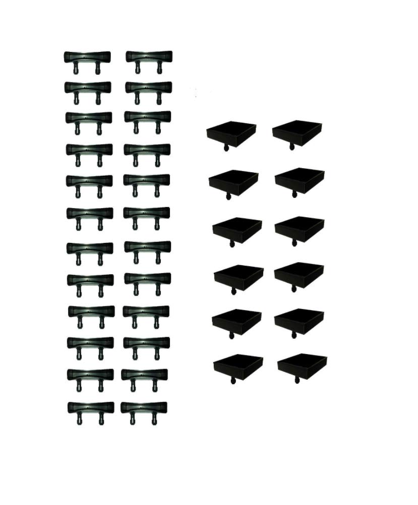 BISHOPS BEDS LTD Special Bundle Deal on Bed Slat Holders 24 X Side Rail and 12 x Centre Rail (63mm)