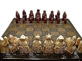 Isle of lewis chessmen - full size complete set of chess set game pieces vintage and collectors