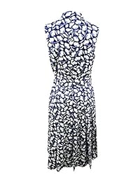 anne klein Women 's Plus talla impresa en el cuello vestido wrap