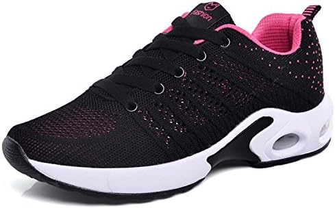 [Vocnako] スポーツシューズ エアクッション付き 厚底 美脚 PU スニーカー ウォーキングシューズ ランニング 靴 抗菌防臭 耐摩耗ソール 軽量 レースアップ