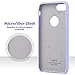 ULAK iPhone 7 Case, Lavender Slim Fit Liquid Rubber & Silicone Protective Shock Absorption Cover with Soft Microfiber Cloth Lining Cushion for Apple iPhone 7 4.7 Inch,Purple