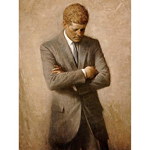 Shikler Official Portrait US President John Kennedy JFK Painting Unframed Wall Art Print Poster Home Decor Premium