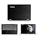 Black Brushed Aluminum skin decal wrap skin Case for Lenovo Yoga 700 11 11.6