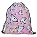 Backpack for Girls,Deanfun 3pc/set Water Resistant College Teenage Print School Backpacks Unicorn Backpack (pink unicorn)