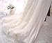 YOU SA Super Soft Shaggy Faux Fur Blanket Ultra Plush Decorative Throw Blanket 51''*63'',Cream White